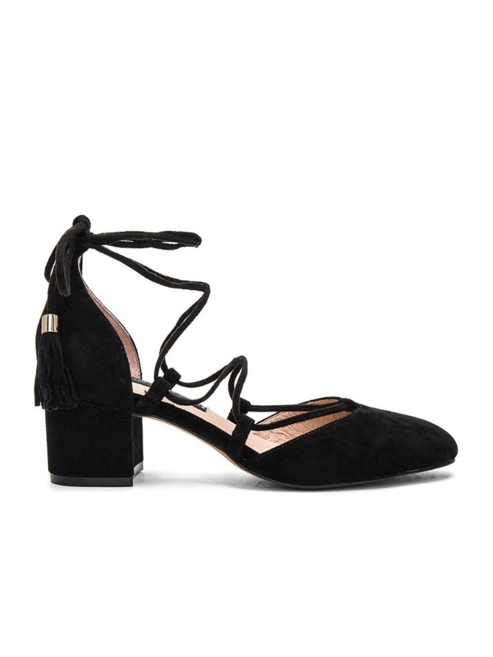 STEVEN by Steve Madden "Valo" Black Suede Lace-Up Block Heel Pumps – NWOT - sz7